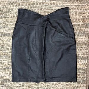 80s Forenza Italian Leather Skirt